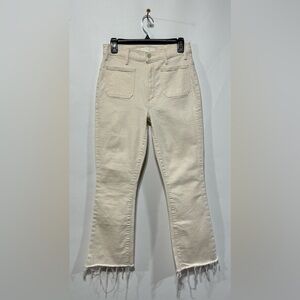 MOTHER The Hustler Patch Pocket Flood Jeans In Act Natural Size 27 Inseam 16”